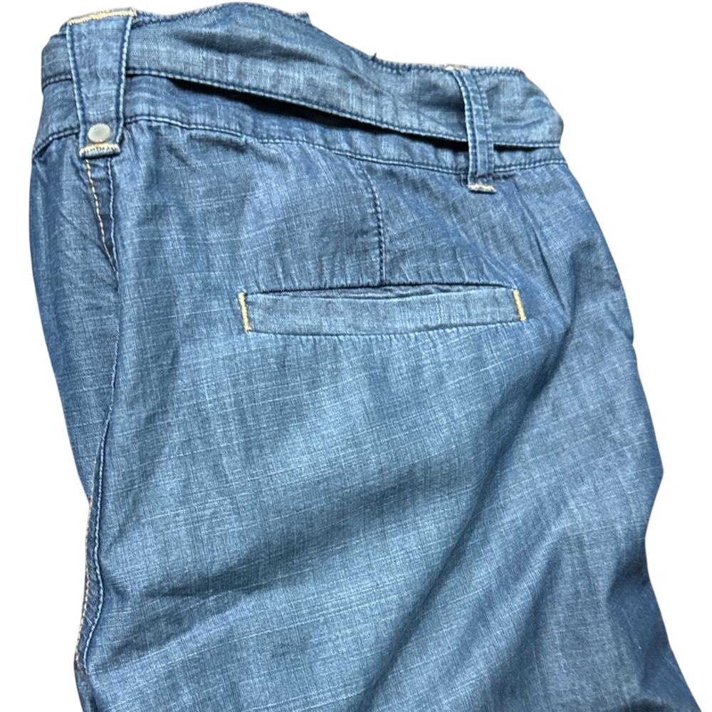 Tommy Bahama Chambray Tie Waist Wide Leg Pants Blue Lyocell Women's Size 4 - Picture 5 of 9